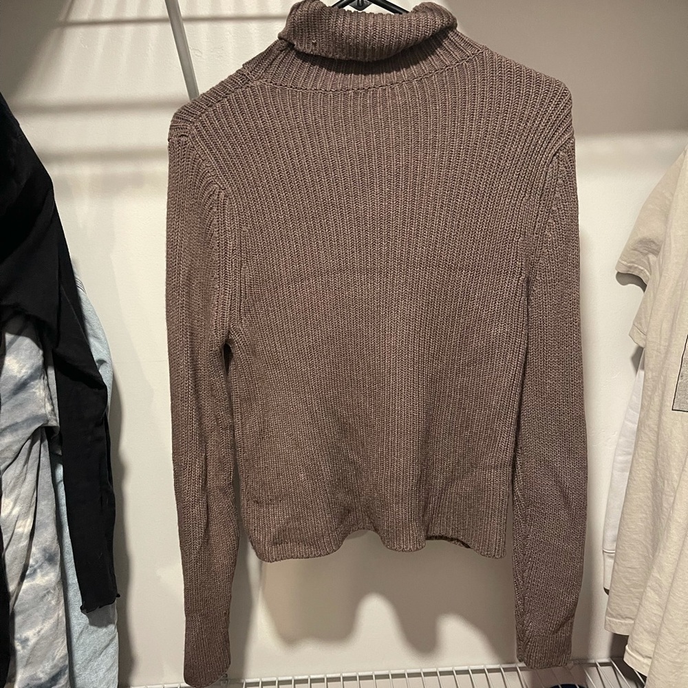 Brown turtle neck